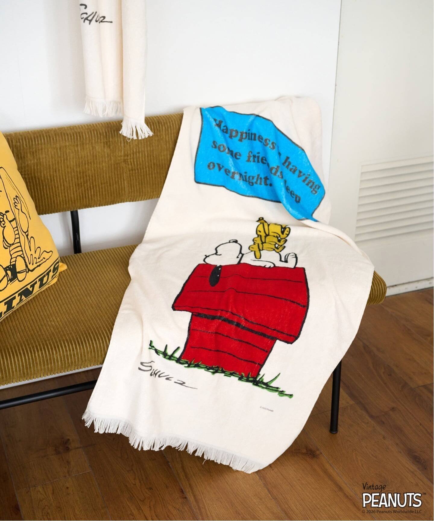 【ジャーナルスタンダード ファニチャー/journal standard Furniture / MEN】の【PEANUTS*JOURNAL STANDARD FURNITURE】BATH TOWEL バスタオル インテリア・キッズ・メンズ・レディースファッション・服の通販 founy(ファウニー) 　ファッション　Fashion　メンズファッション　Fashion for Men　キャラクター　Character, Licensed Characters　タオル　Towel, Bath Towel　フリンジ　Fringe, Tassel　犬　Dog　ギフト プレゼント　Gift / Present　ブルー|ID: prp329100004992856 ipo3291000000037393667