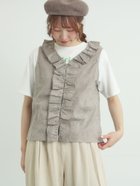 【サマンサモスモス/Samansa Mos2】の【メルヘン*Samansa Mos2】総刺繍ベスト 大人の最旬トレンドファッション＆コーディネート founy(ファウニー) ファッション Fashion レディースファッション Fashion for Women アウター Coat / Outerwear Collection トップス・カットソー Cut & Sew Tops ベスト&ジレ / 重ね着スタイル Vests & Gilets おすすめ Recommended / Our Picks セットアップ Set-Up, Coordinated Outfit バランス Balance, Style Balance フリル Frill, Ruffle フロント Front, Front Design ベスト Vest, Waistcoat thumbnail モカ|ID: prp329100004992869 ipo3291000000037393915