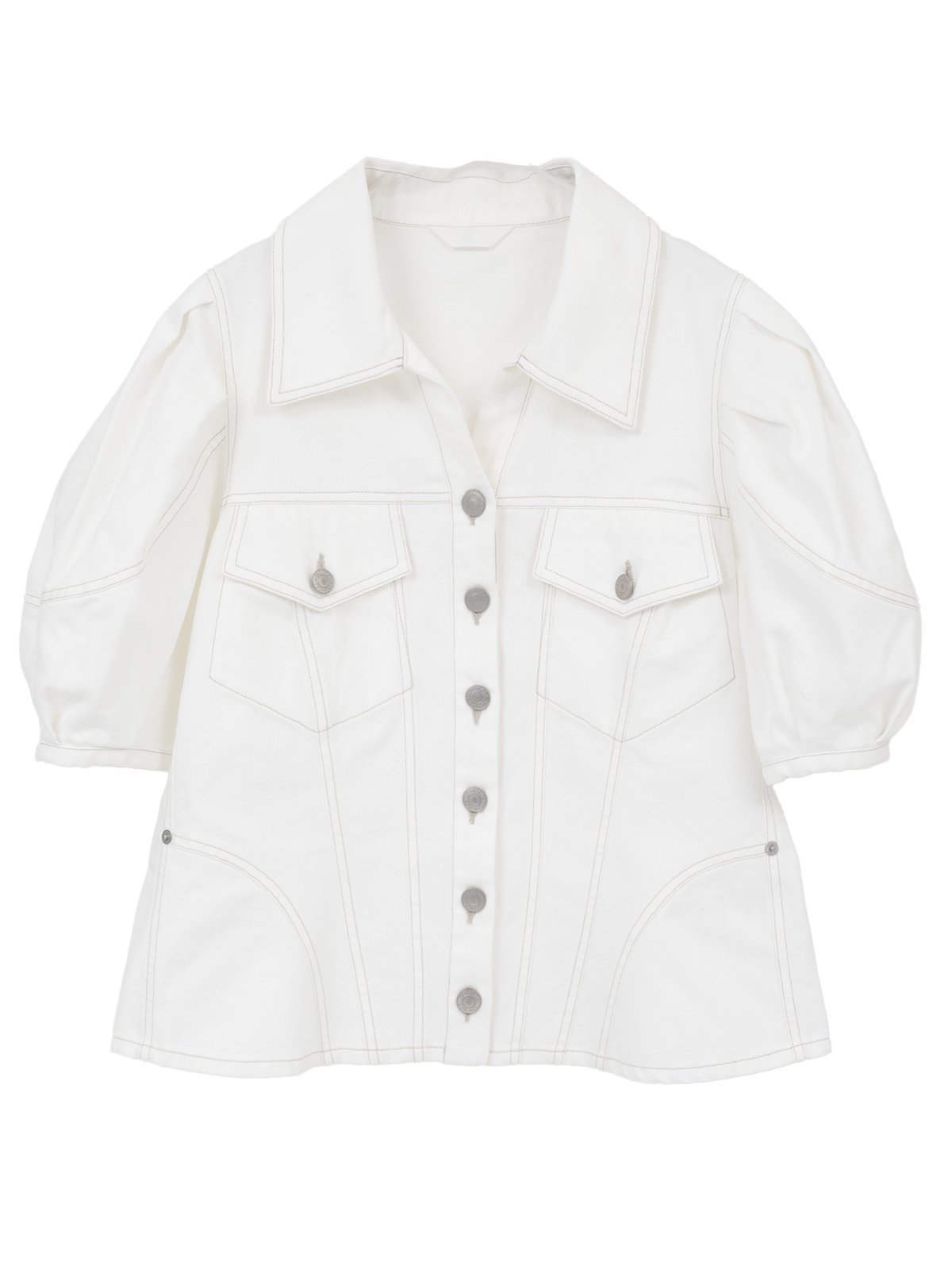 【ピンクハウス/PINK HOUSE】の9.5ozデニムジャケット インテリア・キッズ・メンズ・レディースファッション・服の通販 founy(ファウニー) 　ファッション　Fashion　レディースファッション　Fashion for Women　アウター　Coat / Outerwear Collection　レディースジャケット・軽アウター　Jackets　デニムジャケット / カジュアルアウター　Denim Jackets　クラシカル　Classical, Vintage-Inspired　ジャケット　Jacket, Outerwear　スリーブ　Sleeve, Long Sleeve / Short Sleeve　デニム　Denim, Jeans Material　バランス　Balance, Style Balance　フラップ　Flap, Flap Pocket　ポケット　Pocket, Pocket Detail　ミドル　Middle Length, Mid Height　モダン　Modern, Contemporary　オフ|ID: prp329100004992875 ipo3291000000037394027