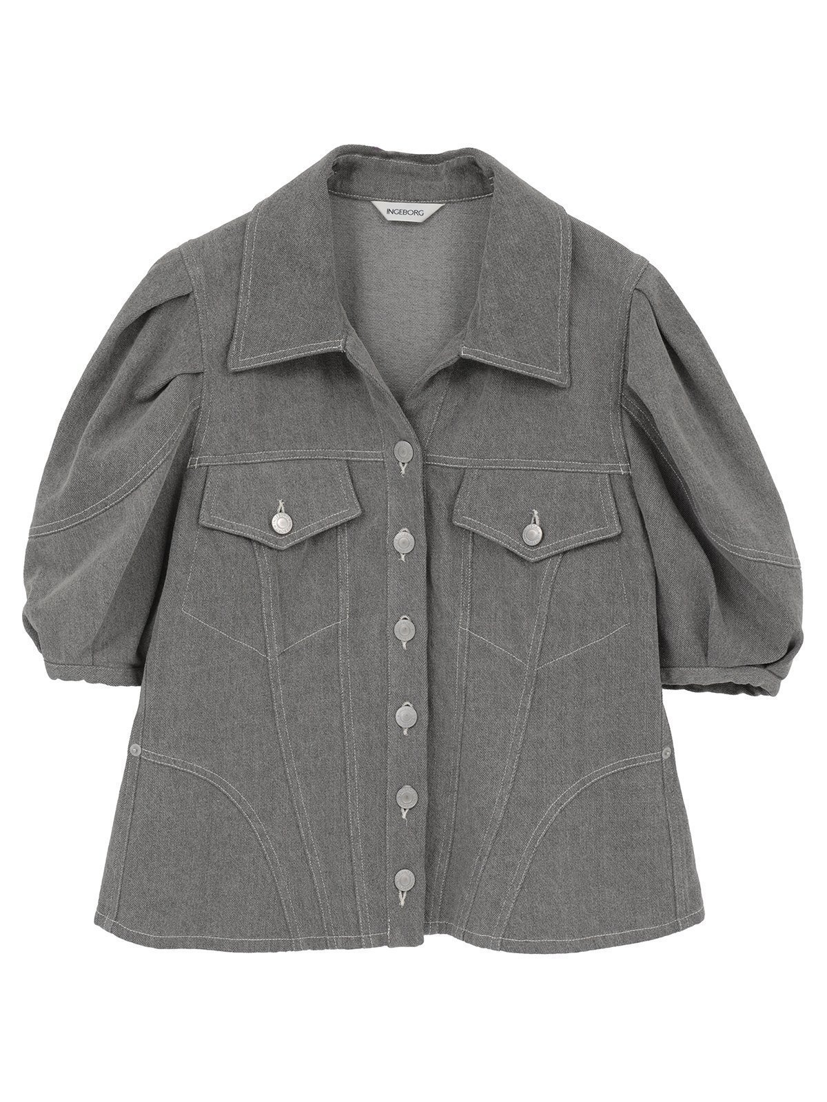【ピンクハウス/PINK HOUSE】の9.5ozデニムジャケット インテリア・キッズ・メンズ・レディースファッション・服の通販 founy(ファウニー) 　ファッション　Fashion　レディースファッション　Fashion for Women　アウター　Coat / Outerwear Collection　レディースジャケット・軽アウター　Jackets　デニムジャケット / カジュアルアウター　Denim Jackets　クラシカル　Classical, Vintage-Inspired　ジャケット　Jacket, Outerwear　スリーブ　Sleeve, Long Sleeve / Short Sleeve　デニム　Denim, Jeans Material　バランス　Balance, Style Balance　フラップ　Flap, Flap Pocket　ポケット　Pocket, Pocket Detail　ミドル　Middle Length, Mid Height　モダン　Modern, Contemporary　グレー|ID: prp329100004992875 ipo3291000000037394028
