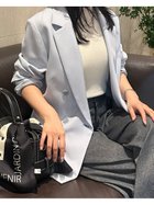 【フレイ アイディー/FRAY I.D】のダブルテーラードジャケット/ウォッシャブル・UVカット・防シワ・接触冷感 大人の最旬トレンドファッション＆コーディネート founy(ファウニー) ファッション Fashion レディースファッション Fashion for Women アウター Coat / Outerwear Collection レディースジャケット・軽アウター Jackets テーラードジャケット / 通勤・きれいめスタイル Tailored Jackets & Blazers 春 Spring 洗える Machine Washable 今季 This Season, Current Season ジャケット Jacket, Outerwear ストレッチ Stretch, Stretchy Fabric スマート Smart, Elegant フラップ Flap, Flap Pocket ポケット Pocket, Pocket Detail S/S・春夏 SS, Spring/Summer, Warm Season おすすめ Recommended / Our Picks 夏 Summer エレガント 上品 Elegant thumbnail LBLU[081]|ID: prp329100004992882 ipo3291000000037394062