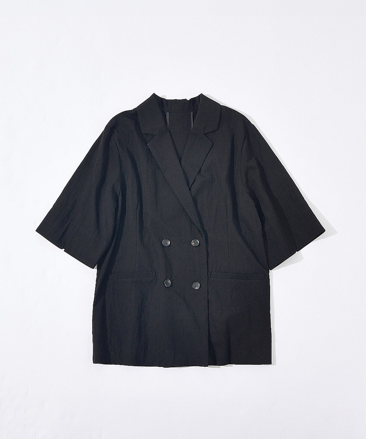【ノミネ/NOMINE】のハーフスリーブダブルジャケット インテリア・キッズ・メンズ・レディースファッション・服の通販 founy(ファウニー) ファッション Fashion レディースファッション Fashion for Women アウター Coat / Outerwear Collection レディースジャケット・軽アウター Jackets 春 Spring キャップ Cap, Baseball Cap ジャケット Jacket, Outerwear ストライプ Stripe, Striped Pattern スニーカー Sneakers, Trainers スリーブ Sleeve, Long Sleeve / Short Sleeve セットアップ Set-Up, Coordinated Outfit ダブル Double, Double-Breasted デニム Denim, Jeans Material ハーフ Half, Half-Length バランス Balance, Style Balance 無地 Plain, Solid Color ロング Long, Long-Length ワイド Wide, Wide Fit 再入荷 Restock / Back in Stock 夏 Summer ブラック|ID: prp329100004992887 ipo3291000000037394083