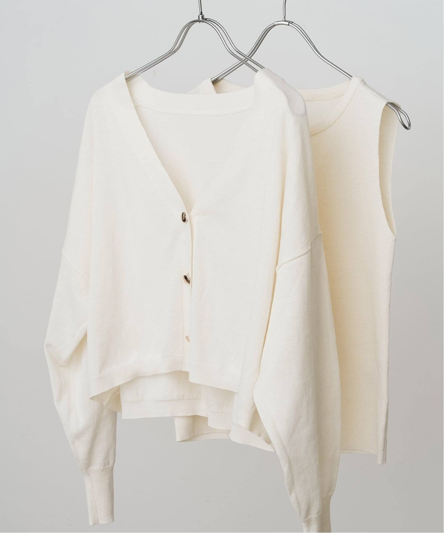 【スピック&スパン/Spick & Span】の《手洗い可》2枚SETアンサンブルニット 大人の最旬トレンドファッション&コーディネート founy(ファウニー) ファッション Fashion レディースファッション Fashion for Women トップス・カットソー Cut & Sew Tops ニット Knit Tops & Sweaters アンサンブルニット Knit Ensembles & Twin Sets アンサンブル Ensemble Set カーディガン Cardigan, Knitwear タンク Tank Top, Sleeveless Top バランス Balance, Style Balance エレガント 上品 Elegant 夏 Summer 長袖 Long Sleeve, Full Sleeve other-1|ID: prp329100004992893 ipo3291000000037394120