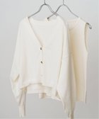 【スピック&スパン/Spick & Span】の《手洗い可》2枚SETアンサンブルニット 大人の最旬トレンドファッション&コーディネート founy(ファウニー) ファッション Fashion レディースファッション Fashion for Women トップス・カットソー Cut & Sew Tops ニット Knit Tops & Sweaters アンサンブルニット Knit Ensembles & Twin Sets アンサンブル Ensemble Set カーディガン Cardigan, Knitwear タンク Tank Top, Sleeveless Top バランス Balance, Style Balance エレガント 上品 Elegant 夏 Summer 長袖 Long Sleeve, Full Sleeve thumbnail ホワイト|ID: prp329100004992893 ipo3291000000037394121