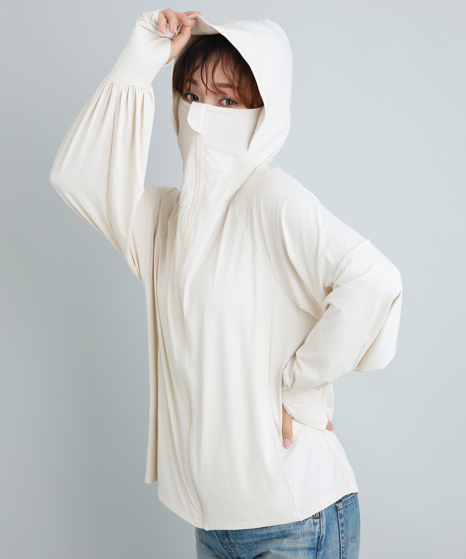 【クロスマルシェ/cross marche】の【Yoki】フード付きUVカットパーカ 大人の最旬トレンドファッション＆コーディネート founy(ファウニー) 　ファッション　Fashion　レディースファッション　Fashion for Women　トップス・カットソー　Cut & Sew Tops　レディースパーカー・カジュアルフーディー　Casual Hoodies & Sweatshirts　ギャザー　Gathered, Ruffled　抗菌　Antibacterial, Bacteria-Resistant　スリーブ　Sleeve, Long Sleeve / Short Sleeve　 other-1|ID: prp329100004992894 ipo3291000000037394124
