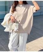 【スタイルドア/STYLEDOOR】のライトダンボールコクーンフォルムプルオーバー 大人の最旬トレンドファッション＆コーディネート founy(ファウニー) ファッション Fashion レディースファッション Fashion for Women トップス・カットソー Cut & Sew Tops カジュアルプルオーバー・ニットトップス Pullovers & Knit Tops / Casual Pullovers スキニー Skinny, Slim Fit デニム Denim, Jeans Material ペンシル Pencil, Pencil Skirt ボトム Bottoms, Lower Wear モダン Modern, Contemporary ワイド Wide, Wide Fit 切替 Switching, Contrast Panel thumbnail ライトベージュ|ID: prp329100004992898 ipo3291000000037394154