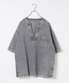 【レプシィム ローリーズファーム/LEPSIM LOWRYS FARM】のデニムスキッパーTブラウス 大人の最旬トレンドファッション＆コーディネート founy(ファウニー) ファッション Fashion レディースファッション Fashion for Women トップス・カットソー Cut & Sew Tops シャツ・ブラウス・オフィスカジュアル Elegant Blouses & Button-Ups おすすめ Recommended / Our Picks ケミカル Chemical, Chemical Wash スキッパー Skipper, Open Collar デニム Denim, Jeans Material ボヘミアン Bohemian, Ethnic Style レース Lace, Lace Fabric 人気 Popular, Best Seller thumbnail ブラック09|ID: prp329100004992899 ipo3291000000037394157