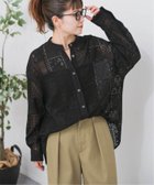 【スピック&スパン/Spick & Span】の《追加3》PEレースシャツ 大人の最旬トレンドファッション＆コーディネート founy(ファウニー) ファッション Fashion レディースファッション Fashion for Women トップス・カットソー Cut & Sew Tops シャツ・ブラウス・オフィスカジュアル Elegant Blouses & Button-Ups レース Lace, Lace Fabric 再入荷 Restock / Back in Stock 秋 Autumn thumbnail ブラック|ID: prp329100004992902 ipo3291000000037394176