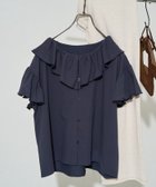 【フリークスストア/FREAK'S STORE】の限定展開 接触冷感 フリルカラー 袖フレア ボタン トップス 大人の最旬トレンドファッション＆コーディネート founy(ファウニー) ファッション Fashion レディースファッション Fashion for Women トップス・カットソー Cut & Sew Tops 2026年 2026 2026春夏・S/S Spring/Summer 2026 SS26 おすすめ Recommended / Our Picks コンパクト Compact, Small Size スラックス Slacks, Dress Pants ダウン Down, Puffer デニム Denim, Jeans Material バランス Balance, Style Balance フリル Frill, Ruffle フレア Flare, Flared エレガント 上品 Elegant 夏 Summer S/S・春夏 SS, Spring/Summer, Warm Season thumbnail ネイビー|ID: prp329100004992910 ipo3291000000037394250