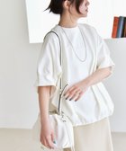 【シップス/SHIPS】のquaranciel 洗濯機可能 ライト ポンチ ハーフスリーブ ドロスト ルーズ TEE 大人の最旬トレンドファッション＆コーディネート founy(ファウニー) ファッション Fashion レディースファッション Fashion for Women アクセサリー Fashion Accessories 洗える Machine Washable カットソー Cut and Sewn Top スウェット / スエット Sweatshirt, Sweatwear スリーブ Sleeve, Long Sleeve / Short Sleeve デニム Denim, Jeans Material 人気 Popular, Best Seller ハーフ Half, Half-Length ルーズ Loose, Oversized おすすめ Recommended / Our Picks 夏 Summer エレガント 上品 Elegant 2025年 2025 2025春夏・S/S Spring/Summer 2025 SS25 thumbnail オフホワイト|ID: prp329100004992913 ipo3291000000037394309