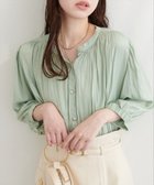 【ナチュラルクチュール/natural couture】のとろみサテン7分袖ブラウス 大人の最旬トレンドファッション＆コーディネート founy(ファウニー) ファッション Fashion レディースファッション Fashion for Women トップス・カットソー Cut & Sew Tops シャツ・ブラウス・オフィスカジュアル Elegant Blouses & Button-Ups カーディガン Cardigan, Knitwear ギャザー Gathered, Ruffled サテン Satin, Glossy Fabric ジャケット Jacket, Outerwear とろみ Fluid, Flowy Fabric デニム Denim, Jeans Material フレア Flare, Flared マーメイド Mermaid, Fishtail Silhouette ロング Long, Long-Length 再入荷 Restock / Back in Stock 2026年 2026 2026春夏・S/S Spring/Summer 2026 SS26 thumbnail ミント|ID: prp329100004992916 ipo3291000000037394334