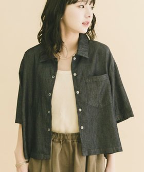 【アイテムズアーバンリサーチ/ITEMS URBAN RESEARCH】のレーヨンデニム半袖シャツ 大人の最旬トレンドファッション＆コーディネート founy(ファウニー) ファッション Fashion レディースファッション Fashion for Women トップス・カットソー Cut & Sew Tops シャツ・ブラウス・オフィスカジュアル Elegant Blouses & Button-Ups 2026年 2026 2026春夏・S/S Spring/Summer 2026 SS26 デニム Denim, Jeans Material 半袖 Short Sleeve, Half Sleeve 夏 Summer S/S・春夏 SS, Spring/Summer, Warm Season |ID:prp329100004992923