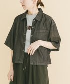 【アイテムズアーバンリサーチ/ITEMS URBAN RESEARCH】のレーヨンデニム半袖シャツ 大人の最旬トレンドファッション＆コーディネート founy(ファウニー) ファッション Fashion レディースファッション Fashion for Women トップス・カットソー Cut & Sew Tops シャツ・ブラウス・オフィスカジュアル Elegant Blouses & Button-Ups 2026年 2026 2026春夏・S/S Spring/Summer 2026 SS26 デニム Denim, Jeans Material 半袖 Short Sleeve, Half Sleeve 夏 Summer S/S・春夏 SS, Spring/Summer, Warm Season thumbnail ブラック|ID: prp329100004992923 ipo3291000000037394384