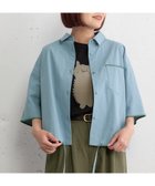 【プードゥドゥ/POU DOU DOU】のはまぐりステッチクロップドシャツ 大人の最旬トレンドファッション＆コーディネート founy(ファウニー) ファッション Fashion レディースファッション Fashion for Women トップス・カットソー Cut & Sew Tops シャツ・ブラウス・オフィスカジュアル Elegant Blouses & Button-Ups クロップド Cropped, Short Length コンパクト Compact, Small Size スマート Smart, Elegant トレンド Trend, Trending Now バルーン Balloon, Balloon Silhouette ボトム Bottoms, Lower Wear ポケット Pocket, Pocket Detail 羽織 Haori, Light Jacket レギュラー Regular, Standard Fit おすすめ Recommended / Our Picks thumbnail ブルー|ID: prp329100004992926 ipo3291000000037394421