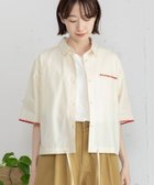 【プードゥドゥ/POU DOU DOU】のはまぐりステッチクロップドシャツ 大人の最旬トレンドファッション＆コーディネート founy(ファウニー) ファッション Fashion レディースファッション Fashion for Women トップス・カットソー Cut & Sew Tops シャツ・ブラウス・オフィスカジュアル Elegant Blouses & Button-Ups クロップド Cropped, Short Length コンパクト Compact, Small Size スマート Smart, Elegant トレンド Trend, Trending Now バルーン Balloon, Balloon Silhouette ボトム Bottoms, Lower Wear ポケット Pocket, Pocket Detail 羽織 Haori, Light Jacket レギュラー Regular, Standard Fit おすすめ Recommended / Our Picks thumbnail アイボリー|ID: prp329100004992926 ipo3291000000037394422