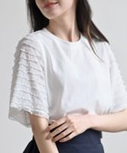 【アールピーエス/rps】のフリルジャガードスリーブ半袖Tee 大人の最旬トレンドファッション＆コーディネート founy(ファウニー) ファッション Fashion レディースファッション Fashion for Women トップス・カットソー Cut & Sew Tops インナー Innerwear カットソー Cut and Sewn Top サロペット Overalls, Salopette シアー Sheer, See-Through シンプル Simple, Minimal フェミニン Feminine, Girly フリル Frill, Ruffle 再入荷 Restock / Back in Stock 半袖 Short Sleeve, Half Sleeve thumbnail オフホワイト|ID: prp329100004992927 ipo3291000000037394430