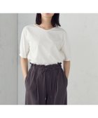 【コムサイズム/COMME CA ISM】の【接触冷感】スリーブデザイン カットソー 大人の最旬トレンドファッション＆コーディネート founy(ファウニー) ファッション Fashion レディースファッション Fashion for Women トップス・カットソー Cut & Sew Tops カットソー・ベーシックTシャツ Cut-and-Sewn Tops / Stretch Tees & Basics カットソー Cut and Sewn Top シンプル Simple, Minimal ストレッチ Stretch, Stretchy Fabric スリーブ Sleeve, Long Sleeve / Short Sleeve デコルテ Décolleté, Neckline エレガント 上品 Elegant thumbnail ホワイト|ID: prp329100004992934 ipo3291000000037394483