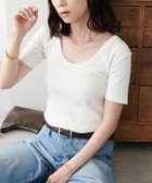 【ディスコート/Discoat】の【万能インナー♪/WEB限定】前後2WAYUネック半袖Tシャツ 大人の最旬トレンドファッション＆コーディネート founy(ファウニー) ファッション Fashion レディースファッション Fashion for Women トップス・カットソー Cut & Sew Tops シャツ・ブラウス・オフィスカジュアル Elegant Blouses & Button-Ups ロングTシャツ・Tシャツ Longline T-Shirts & Tees インナー Innerwear キャミワンピース Cami Dress, Slip Dress サロペット Overalls, Salopette スラックス Slacks, Dress Pants フィット Fit, Slim Fit ワイド Wide, Wide Fit 半袖 Short Sleeve, Half Sleeve thumbnail ホワイト|ID: prp329100004992939 ipo3291000000037394523
