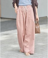 【ジャーナルスタンダード/JOURNAL STANDARD】のコットンリネン EASY Utility パンツ 大人の最旬トレンドファッション＆コーディネート founy(ファウニー) ファッション Fashion レディースファッション Fashion for Women パンツ Pants & Trousers ストレート Straight, Straight Cut スマート Smart, Elegant トレンド Trend, Trending Now リネン Linen, Linen Fabric ワイド Wide, Wide Fit 定番 Standard, Basic Item |ID:prp329100004993103