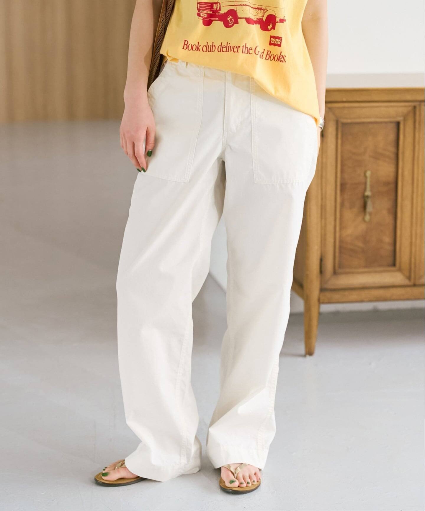 【スピック&スパン/Spick & Span】のリップルーズベイカーパンツ インテリア・キッズ・メンズ・レディースファッション・服の通販 founy(ファウニー) 　ファッション　Fashion　レディースファッション　Fashion for Women　パンツ　Pants & Trousers　シンプル　Simple, Minimal　ジャケット　Jacket, Outerwear　リップ　Lip, Lip Motif　エレガント 上品　Elegant　定番　Standard, Basic Item　ホワイト|ID: prp329100004993109 ipo3291000000037396058