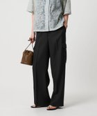 【ユナイテッドアローズ/UNITED ARROWS】のポリエステル カーゴスラックス ワイドパンツ 防シワ 大人の最旬トレンドファッション＆コーディネート founy(ファウニー) ファッション Fashion レディースファッション Fashion for Women パンツ Pants & Trousers カーゴパンツ Cargo Pants, Utility Pants スウェット / スエット Sweatshirt, Sweatwear センター Center, Center Line フィット Fit, Slim Fit リブニット Rib Knit, Ribbed Knit ループ Loop, Loop Knit ワイド Wide, Wide Fit アウトレット Outlet / Clearance エレガント 上品 Elegant thumbnail BLACK|ID: prp329100004993112 ipo3291000000037396095