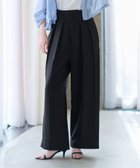 【ユアーズ/ur's】のハイウエスト2タックワイドパンツ ボトムス フルレングス 定番 ワイド オフィス 大人の最旬トレンドファッション＆コーディネート founy(ファウニー) ファッション Fashion レディースファッション Fashion for Women パンツ Pants & Trousers アクセサリー Fashion Accessories コンパクト Compact, Small Size セットアップ Set-Up, Coordinated Outfit 定番 Standard, Basic Item ネップ Nepp, Slub Yarn バランス Balance, Style Balance フロント Front, Front Design ワイド Wide, Wide Fit おすすめ Recommended / Our Picks エレガント 上品 Elegant thumbnail BK|ID: prp329100004993114 ipo3291000000037396115