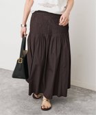 【スピック&スパン/Spick & Span】の《手洗い可》CO/PAシアータイプライターギャザースカート 大人の最旬トレンドファッション＆コーディネート founy(ファウニー) ファッション Fashion レディースファッション Fashion for Women スカート Skirts ギャザー Gathered, Ruffled シンプル Simple, Minimal フレア Flare, Flared リラックス Relax, Relaxed Fit thumbnail ブラウン|ID: prp329100004993186 ipo3291000000037396280