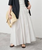 【スピック&スパン/Spick & Span】の《手洗い可》CO/PAシアータイプライターギャザースカート 大人の最旬トレンドファッション＆コーディネート founy(ファウニー) ファッション Fashion レディースファッション Fashion for Women スカート Skirts ギャザー Gathered, Ruffled シンプル Simple, Minimal フレア Flare, Flared リラックス Relax, Relaxed Fit thumbnail ホワイト A|ID: prp329100004993186 ipo3291000000037396281