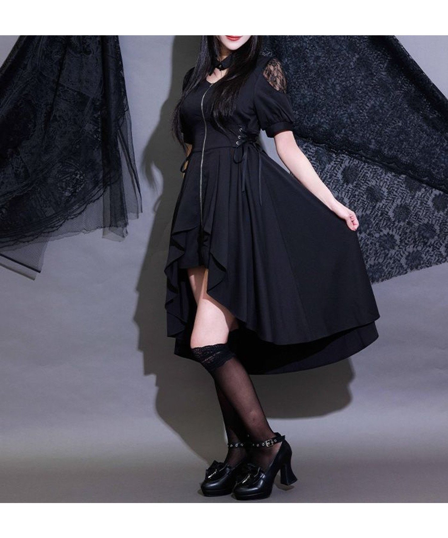 【アクシーズファム/axes femme】のフィッシュテールフレアワンピース 大人の最旬トレンドファッション＆コーディネート founy(ファウニー) 　ファッション　Fashion　レディースファッション　Fashion for Women　ワンピース　Dresses　おすすめ　Recommended / Our Picks　インディゴ　Indigo Denim　コレクション　Collection, Seasonal Line　デニム　Denim, Jeans Material　フリル　Frill, Ruffle　レース　Lace, Lace Fabric　無地　Plain, Solid Color　 other-1|ID: prp329100004993196 ipo3291000000037396348