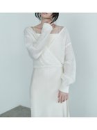 【フレイ アイディー/FRAY I.D】のサテンキャミクロシェニットアンサンブル 大人の最旬トレンドファッション＆コーディネート founy(ファウニー) ファッション Fashion レディースファッション Fashion for Women トップス・カットソー Cut & Sew Tops ニット Knit Tops & Sweaters アンサンブルニット Knit Ensembles & Twin Sets キャミソール&ノースリーブ Camisoles & Sleeveless Tops アンサンブル Ensemble Set カシュクール Wrap Design キャミワンピース Cami Dress, Slip Dress クロシェ Crochet, Knitted Lace サテン Satin, Glossy Fabric スマート Smart, Elegant スリム Slim, Slim Fit フィット Fit, Slim Fit フロント Front, Front Design ヘムライン Hemline, Bottom Cut モダン Modern, Contemporary ラップ Wrap, Wrap Design リボン Ribbon, Bow レース Lace, Lace Fabric thumbnail IVR[003]|ID: prp329100004993213 ipo3291000000037396436