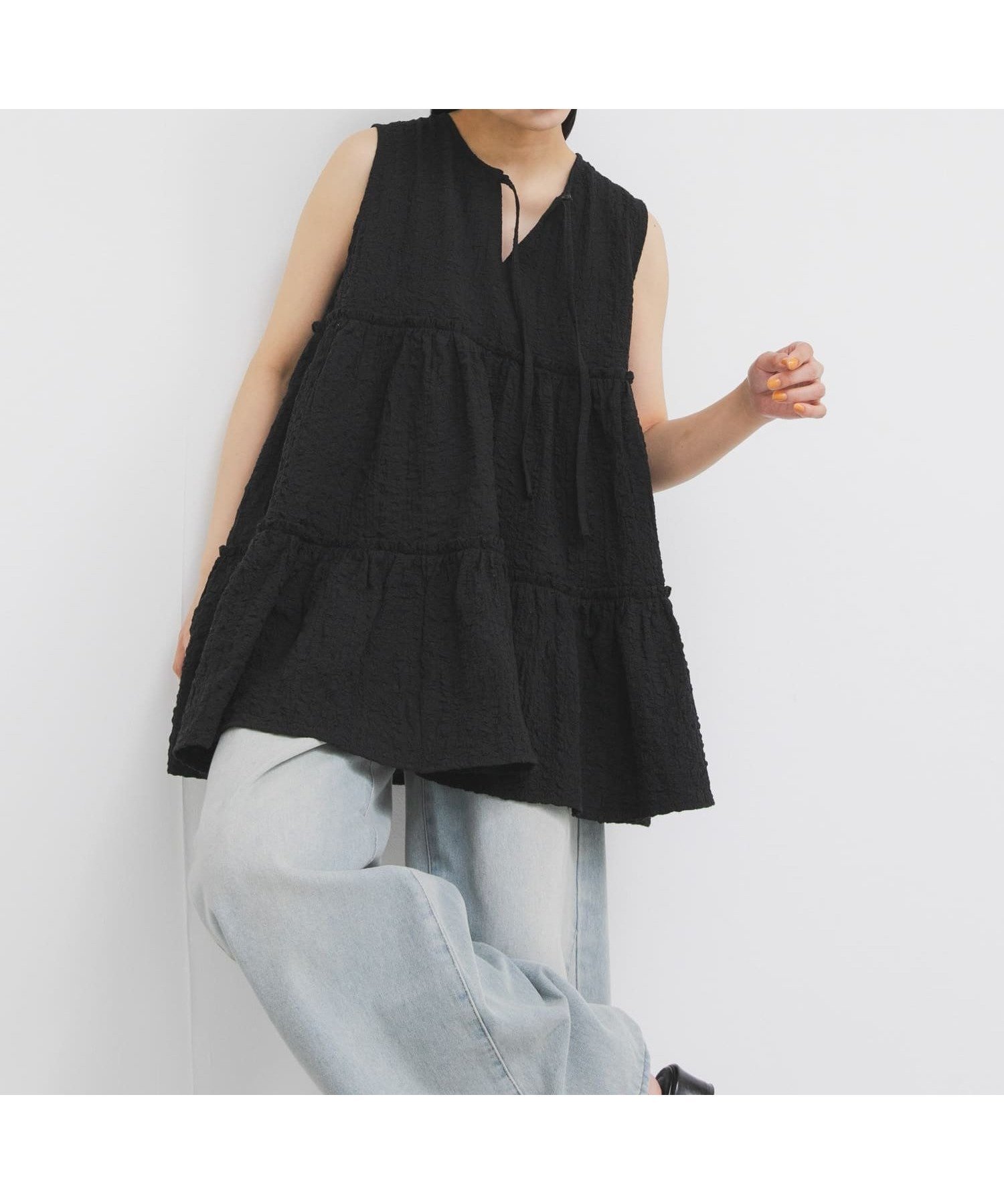 【ケービーエフ/KBF / URBAN RESEARCH】の『STAFF DESIGN PROJECT』2WAYティアードチュニック インテリア・キッズ・メンズ・レディースファッション・服の通販 founy(ファウニー) 　ファッション　Fashion　レディースファッション　Fashion for Women　トップス・カットソー　Cut & Sew Tops　2026年　2026　2026春夏・S/S　Spring/Summer 2026 SS26　アウトレット　Outlet / Clearance　夏　Summer　S/S・春夏　SS, Spring/Summer, Warm Season　ブラック|ID: prp329100004993289 ipo3291000000037396874