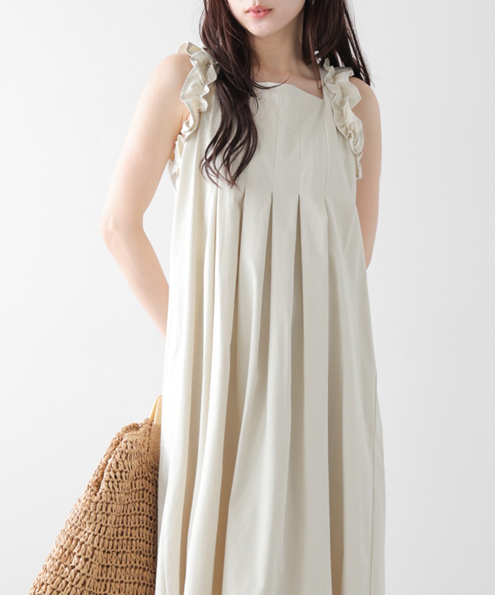 【ラジュール/Lajour】のフリル*プリーツワンピース 大人の最旬トレンドファッション＆コーディネート founy(ファウニー) 　ファッション　Fashion　レディースファッション　Fashion for Women　ワンピース　Dresses　2026年　2026　2026春夏・S/S　Spring/Summer 2026 SS26　ショルダー　Shoulder, Shoulder Strap　フェミニン　Feminine, Girly　フリル　Frill, Ruffle　プリーツ　Pleats, Pleated　エレガント 上品　Elegant　 other-1|ID: prp329100004993294 ipo3291000000037396964