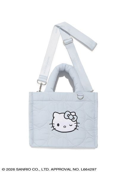 【サンリオハウス/sanrio house】のハローキティ 2WAYハートキルティングバッグ インテリア・キッズ・メンズ・レディースファッション・服の通販 founy(ファウニー) 　ファッション　Fashion　レディースファッション　Fashion for Women　バッグ　Bags　キルティング　Quilted, Quilting　スマート　Smart, Elegant　チャーム　Charm, Pendant　ワンポイント　One Point, Statement Accent　LBLU[081]|ID: prp329100004993303 ipo3291000000037397566