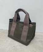 【エルビーシー/LBC】の仕切りミニトートバッグ 大人の最旬トレンドファッション＆コーディネート founy(ファウニー) ファッション Fashion レディースファッション Fashion for Women バッグ Bags キャンバス Canvas, Canvas Fabric 財布 Wallet, Purse 軽量 Lightweight, Ultra Light thumbnail カーキ|ID: prp329100004993312 ipo3291000000037397640