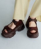 【ジーナシス/JEANASiS】のウェーブソールスニーカーサンダル 大人の最旬トレンドファッション＆コーディネート founy(ファウニー) ファッション Fashion レディースファッション Fashion for Women サンダル Sandals, Summer Shoes ソックス Socks, Hosiery ベーシック Basic, Essential ボトム Bottoms, Lower Wear ワイド Wide, Wide Fit 厚底 Platform Shoes 夏 Summer thumbnail ブラウン|ID: prp329100004993334 ipo3291000000037397844