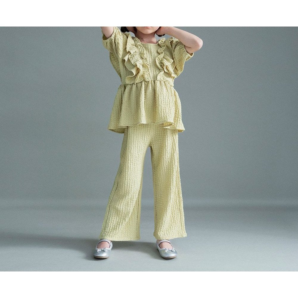 【ブランシェス/branshes / KIDS】の【WEB限定】ぽこぽこ2WAYセットアップ インテリア・キッズ・メンズ・レディースファッション・服の通販 founy(ファウニー) 　ファッション　Fashion　キッズファッション　Fashion for Kids　おすすめ　Recommended / Our Picks　シンプル　Simple, Minimal　セットアップ　Set-Up, Coordinated Outfit　フリル　Frill, Ruffle　ポケット　Pocket, Pocket Detail　ライトグリーン|ID: prp329100004993348 ipo3291000000037397964