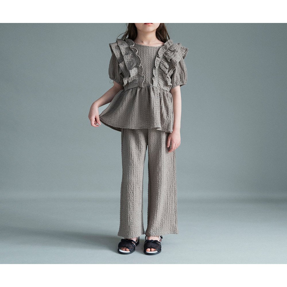 【ブランシェス/branshes / KIDS】の【WEB限定】ぽこぽこ2WAYセットアップ インテリア・キッズ・メンズ・レディースファッション・服の通販 founy(ファウニー) 　ファッション　Fashion　キッズファッション　Fashion for Kids　おすすめ　Recommended / Our Picks　シンプル　Simple, Minimal　セットアップ　Set-Up, Coordinated Outfit　フリル　Frill, Ruffle　ポケット　Pocket, Pocket Detail　グレージュ|ID: prp329100004993348 ipo3291000000037397965