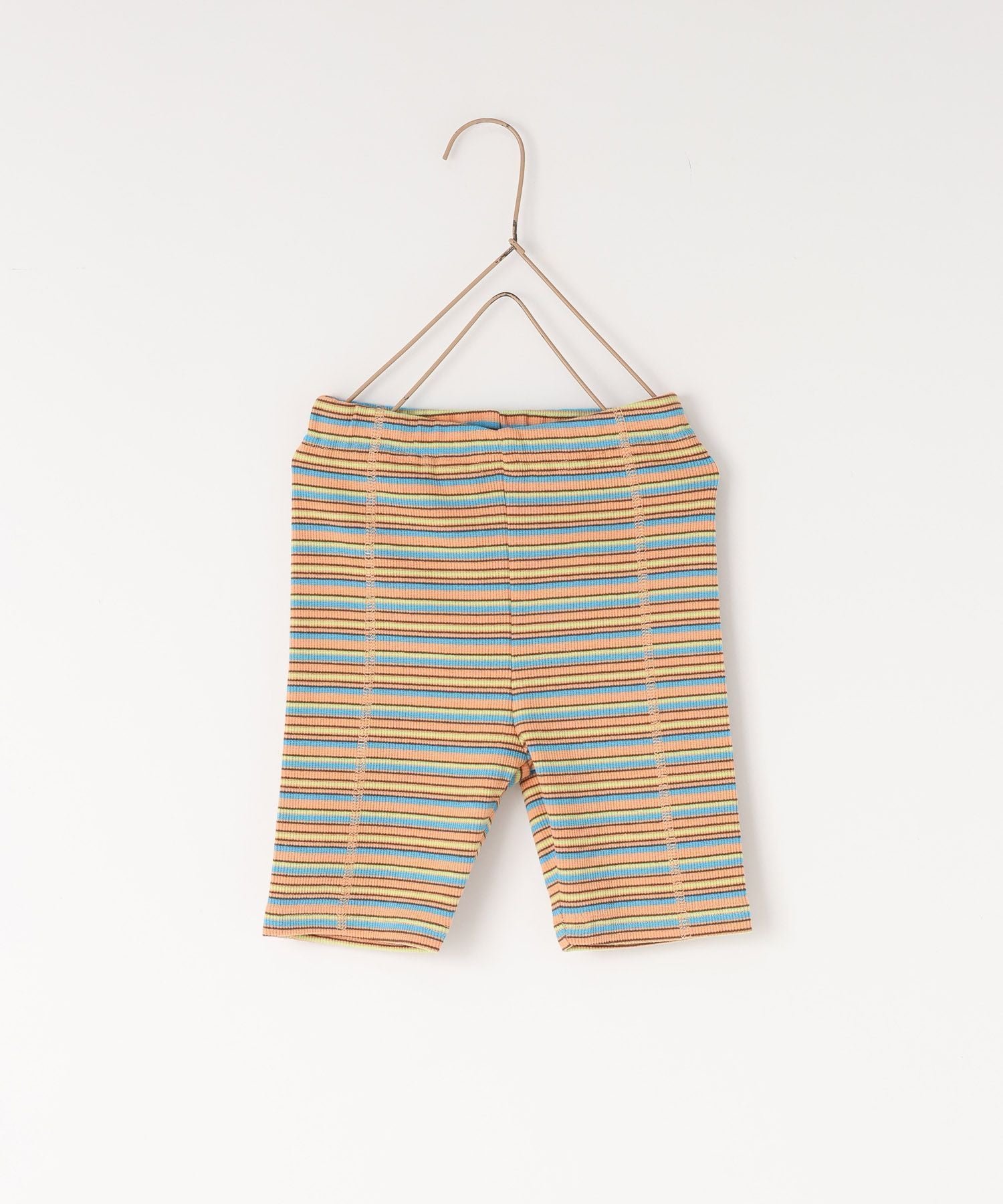 【ローリーズファーム/LOWRYS FARM / KIDS】のサイクルリブパンツ インテリア・キッズ・メンズ・レディースファッション・服の通販 founy(ファウニー) 　ファッション　Fashion　キッズファッション　Fashion for Kids　ボトムス　Bottoms　ボーダー　Border, Stripe　レギンス　Leggings, Stretch Pants　人気　Popular, Best Seller　夏　Summer　オレンジマルチ太ボーダー|ID: prp329100004993375 ipo3291000000037398253