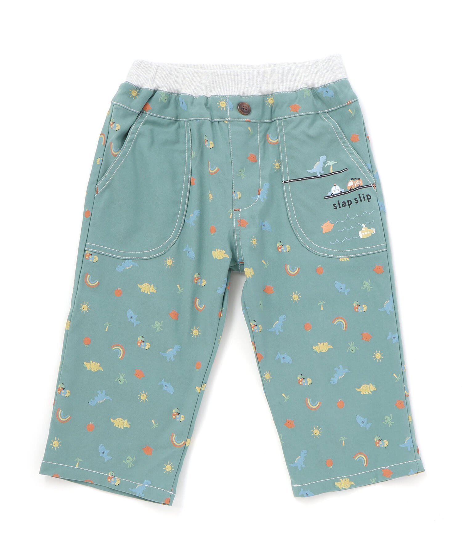 【ベベ オンライン ストア/BEBE ONLINE STORE / KIDS】の恐竜海の生き物総柄7分丈パンツ(80~130cm) インテリア・キッズ・メンズ・レディースファッション・服の通販 founy(ファウニー) 　ファッション　Fashion　キッズファッション　Fashion for Kids　ボトムス　Bottoms　オレンジ　Orange　春　Spring　コレクション　Collection, Seasonal Line　フレンチ　French, French Style　ポケット　Pocket, Pocket Detail　S/S・春夏　SS, Spring/Summer, Warm Season　夏　Summer　エレガント 上品　Elegant　2026年　2026　2026春夏・S/S　Spring/Summer 2026 SS26　グリーン系|ID: prp329100004993388 ipo3291000000037398376