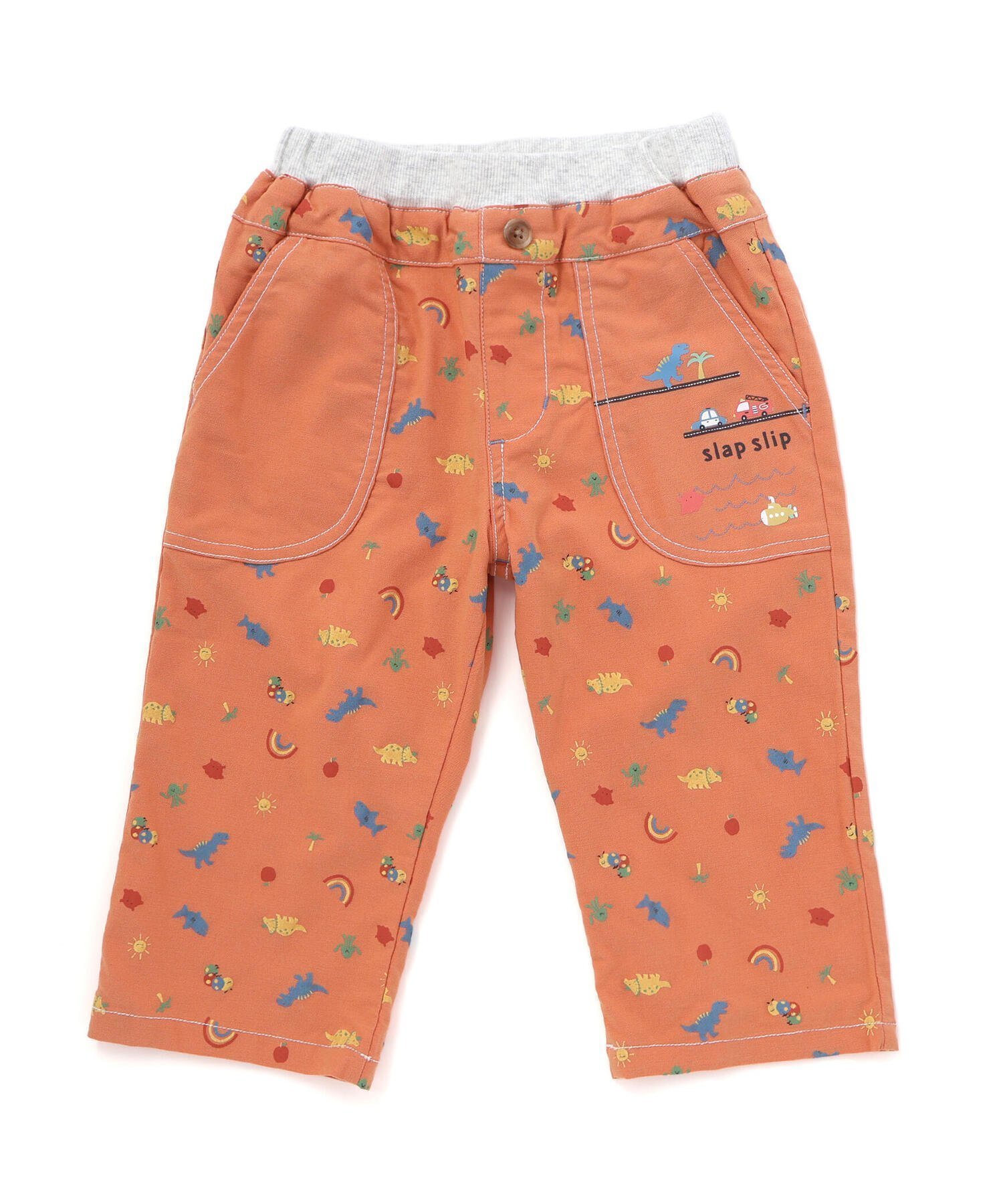 【ベベ オンライン ストア/BEBE ONLINE STORE / KIDS】の恐竜海の生き物総柄7分丈パンツ(80~130cm) インテリア・キッズ・メンズ・レディースファッション・服の通販 founy(ファウニー) 　ファッション　Fashion　キッズファッション　Fashion for Kids　ボトムス　Bottoms　オレンジ　Orange　春　Spring　コレクション　Collection, Seasonal Line　フレンチ　French, French Style　ポケット　Pocket, Pocket Detail　S/S・春夏　SS, Spring/Summer, Warm Season　夏　Summer　エレガント 上品　Elegant　2026年　2026　2026春夏・S/S　Spring/Summer 2026 SS26　オレンジ系|ID: prp329100004993388 ipo3291000000037398377