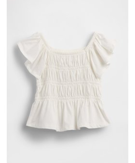 【ギャップ/GAP / KIDS】のスモッキングギャザー フラッターフリルスリーブ トップス (幼児・ベビー) 大人の最旬トレンドファッション＆コーディネート founy(ファウニー) ファッション Fashion キッズファッション Fashion for Kids トップス・カットソー Cut & Sew Tops デニム Denim, Jeans Material フィット Fit, Slim Fit フェミニン Feminine, Girly ベビー Baby, Babywear レギンス Leggings, Stretch Pants 夏 Summer 春 Spring S/S・春夏 SS, Spring/Summer, Warm Season |ID:prp329100004993397