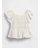 【ギャップ/GAP / KIDS】のスモッキングギャザー フラッターフリルスリーブ トップス (幼児・ベビー) 大人の最旬トレンドファッション＆コーディネート founy(ファウニー) ファッション Fashion キッズファッション Fashion for Kids トップス・カットソー Cut & Sew Tops デニム Denim, Jeans Material フィット Fit, Slim Fit フェミニン Feminine, Girly ベビー Baby, Babywear レギンス Leggings, Stretch Pants 夏 Summer 春 Spring S/S・春夏 SS, Spring/Summer, Warm Season thumbnail NEW_OFF_WHITE|ID: prp329100004993397 ipo3291000000037398456