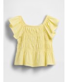 【ギャップ/GAP / KIDS】のスモッキングギャザー フラッターフリルスリーブ トップス (幼児・ベビー) 大人の最旬トレンドファッション＆コーディネート founy(ファウニー) ファッション Fashion キッズファッション Fashion for Kids トップス・カットソー Cut & Sew Tops デニム Denim, Jeans Material フィット Fit, Slim Fit フェミニン Feminine, Girly ベビー Baby, Babywear レギンス Leggings, Stretch Pants 夏 Summer 春 Spring S/S・春夏 SS, Spring/Summer, Warm Season thumbnail SPRING_YELLOW|ID: prp329100004993397 ipo3291000000037398458