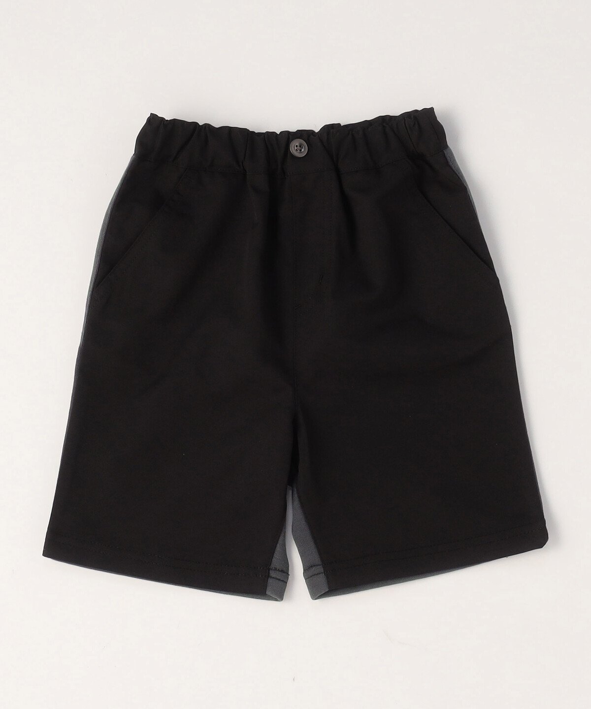 【コムサイズム/COMME CA ISM / KIDS】のドッキング ハーフパンツ インテリア・キッズ・メンズ・レディースファッション・服の通販 founy(ファウニー) 　ファッション　Fashion　キッズファッション　Fashion for Kids　ボトムス　Bottoms　おすすめ　Recommended / Our Picks　ドッキング　Docking, Mixed Material　ハーフ　Half, Half-Length　ベビー　Baby, Babywear　レギンス　Leggings, Stretch Pants　人気　Popular, Best Seller　吸水　Absorbent, Quick-Dry　ブラック×チャコール|ID: prp329100004993403 ipo3291000000037398486