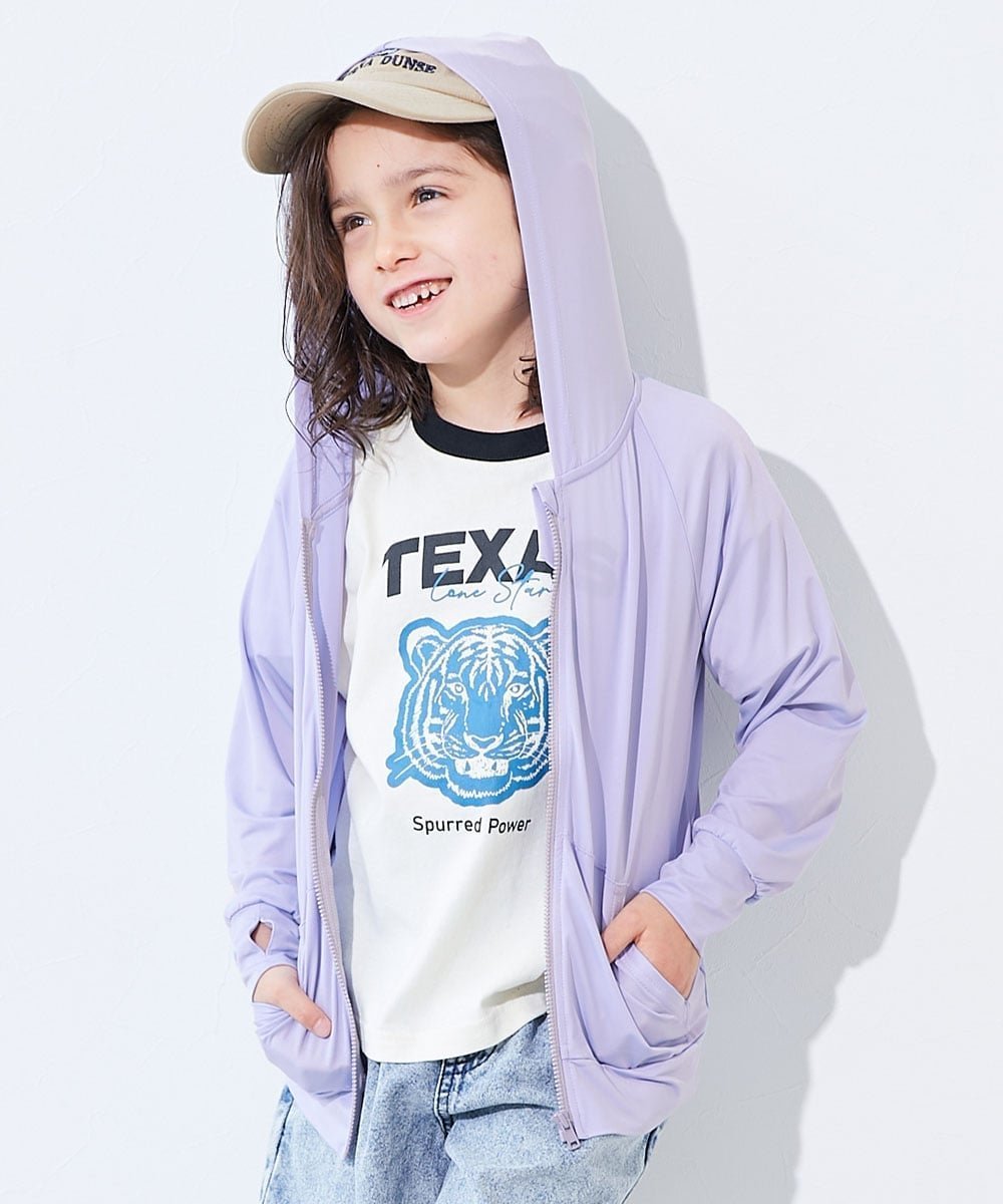 【デビロック/devirock / KIDS】の【水の中でも着られる】接触冷感 UVカット ジップパーカー 子供服 キッズ 26SS インテリア・キッズ・メンズ・レディースファッション・服の通販 founy(ファウニー) ファッション Fashion キッズファッション Fashion for Kids ストレッチ Stretch, Stretchy Fabric なめらか Smooth, Silky Texture パーカー Hoodie, Parka フィット Fit, Slim Fit 2026年 2026 2026春夏・S/S Spring/Summer 2026 SS26 003-パープルブルー|ID: prp329100004993406 ipo3291000000037398541