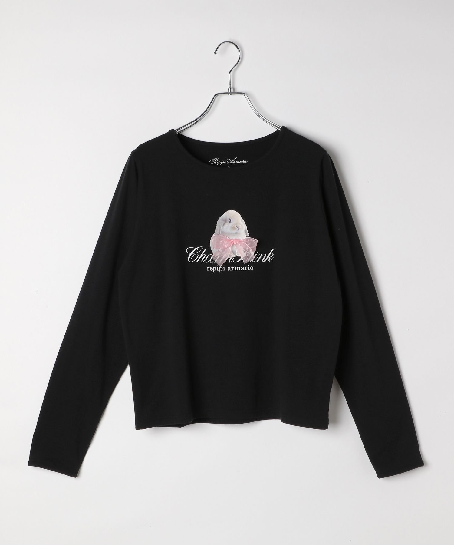 【レピピアルマリオ/repipi armario / KIDS】の【girly line】トキメキアソートロンT インテリア・キッズ・メンズ・レディースファッション・服の通販 founy(ファウニー) 　ファッション　Fashion　キッズファッション　Fashion for Kids　おすすめ　Recommended / Our Picks　インナー　Innerwear　キャミワンピース　Cami Dress, Slip Dress　キュロット　Culottes, Wide Shorts　コンパクト　Compact, Small Size　ストレッチ　Stretch, Stretchy Fabric　デニム　Denim, Jeans Material　ドット　Polka Dot, Dot Pattern　フリル　Frill, Ruffle　フレンチ　French, French Style　プリント　Print, Printed Pattern　ロマンティック　Romantic, Feminine Style　ブラック09|ID: prp329100004993413 ipo3291000000037398581