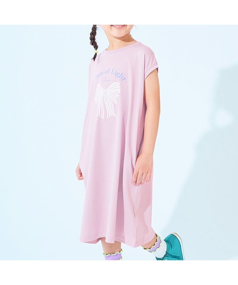 【デビロック/devirock / KIDS】の【ひやシャリ】接触冷感 デビラボ プリントタンクワンピース 子供服 キッズ 26SS インテリア・キッズ・メンズ・レディースファッション・服の通販 founy(ファウニー) 　ファッション　Fashion　キッズファッション　Fashion for Kids　ワンピース　Dresses　プリント　Print, Printed Pattern　夏　Summer　2026年　2026　2026春夏・S/S　Spring/Summer 2026 SS26　003-リボン-アイスピンク|ID: prp329100004993414 ipo3291000000037398614