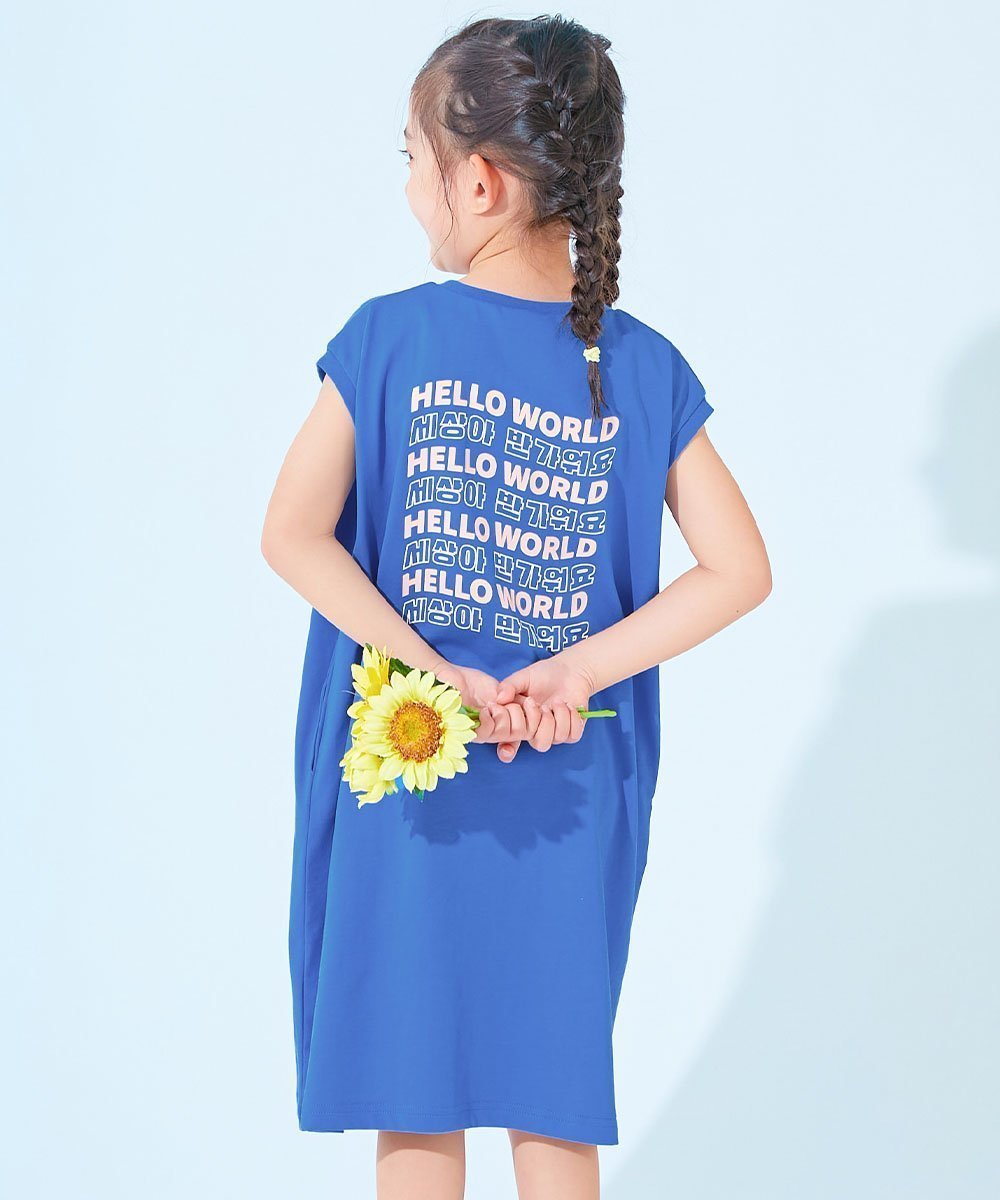 【デビロック/devirock / KIDS】の【ひやシャリ】接触冷感 デビラボ プリントタンクワンピース 子供服 キッズ 26SS インテリア・キッズ・メンズ・レディースファッション・服の通販 founy(ファウニー) 　ファッション　Fashion　キッズファッション　Fashion for Kids　ワンピース　Dresses　プリント　Print, Printed Pattern　夏　Summer　2026年　2026　2026春夏・S/S　Spring/Summer 2026 SS26　008-ハングル-ブルー|ID: prp329100004993414 ipo3291000000037398618