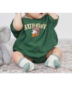【デビロック/devirock / KIDS】の綿100% デビラボ プリント半袖ゆったりロンパース 子供服 キッズ 男の子 26SS 大人の最旬トレンドファッション＆コーディネート founy(ファウニー) ファッション Fashion キッズファッション Fashion for Kids イラスト Illustration プリント Print, Printed Pattern 半袖 Short Sleeve, Half Sleeve ロンパース Romper, Jumpsuit 2026年 2026 2026春夏・S/S Spring/Summer 2026 SS26 thumbnail 001-ベア-ボトルグリーン|ID: prp329100004993422 ipo3291000000037398661
