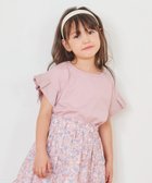 【エバ―クローゼット/ever closet / KIDS】の袖フリル 半袖 Tシャツ トップス 配色 綿 リボン 花柄 女の子 子供 子供服 大人の最旬トレンドファッション＆コーディネート founy(ファウニー) ファッション Fashion キッズファッション Fashion for Kids トップス・カットソー Cut & Sew Tops カットソー Cut and Sewn Top トレンド Trend, Trending Now ドット Polka Dot, Dot Pattern フラワー Flower, Floral フリル Frill, Ruffle 半袖 Short Sleeve, Half Sleeve ミックス Mix, Mixed Style リボン Ribbon, Bow 再入荷 Restock / Back in Stock エレガント 上品 Elegant thumbnail ピンク|ID: prp329100004993425 ipo3291000000037398701